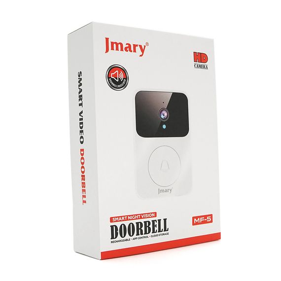 Бездротовий відеодзвінок Jmary MF-5 з Wi-Fi, вбудований акумулятор 800mAh, White | Зображення 1