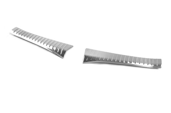 Накладка на задній поріг Carmos (2 шт, нерж.) для Dacia Jogger 2022- рр | Зображення 1