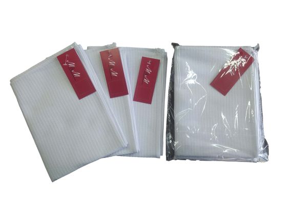 Набір кухонних рушників вафельних 3 шт М&М 70x45 см Білі (213741) | Зображення 2