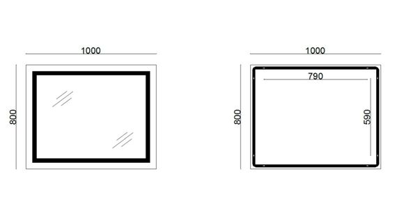 Дзеркало Lidz Kubis з LED-підсвічуванням Touch LD78LF61410080 | Зображення 1