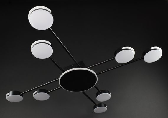 Люстра світлодіодна стельова LED світильник для квартири на стелю лед 27559 Чорний 10х100х100 см. | Зображення 5