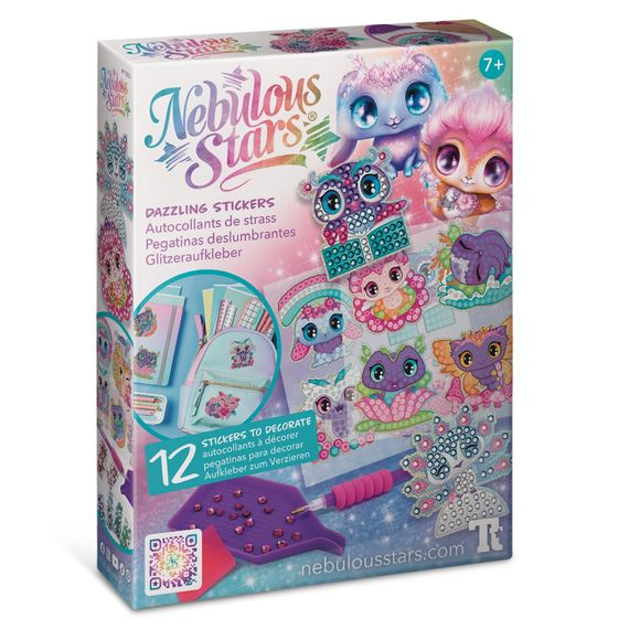 Набор для создания стикеров Космические питомцы Nebulous Stars 11023 с алмазной мозаикой | Зображення 1