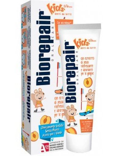 Дитяча зубна паста Biorepair "Веселе мишеня" персик, 50 ml