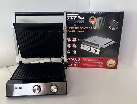 Электрогриль контактный  прижимной со съемными пластинами 3500W Zepline ZP-086