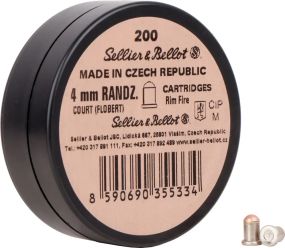Патрон Флобера Sellier & Bellot Randz Curte кал. 4 mm short. Куля - свинцева кулька плакований міддю. 200 шт/уп.