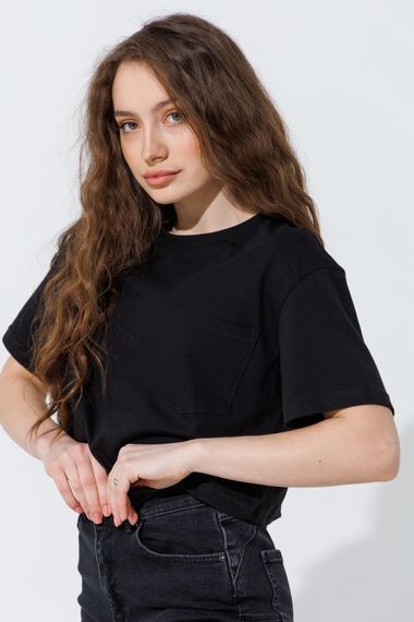 Футболка однотонна жіноча LAWA WBC02372 S Чорний (2000990462497) | Зображення 3