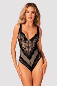 Боди Obsessive Olvidia Черное XS/S