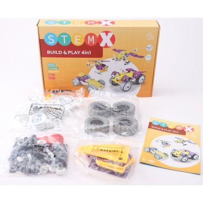 Конструктор Stem з болтами Build&amp;Play 4 в 1 на 100 деталей (3858894673308) | Зображення 6