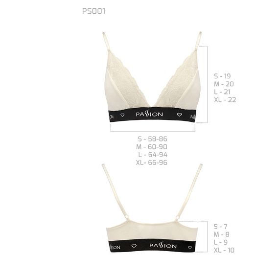 Эластичный топ с кружевом Passion PS001 TOP L, ecru | Зображення 4