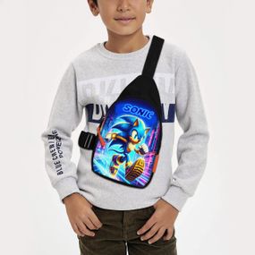 Сумка через плече дитяча Супер Сонік 29х17 см сумка слінг для хлопчика (02206)