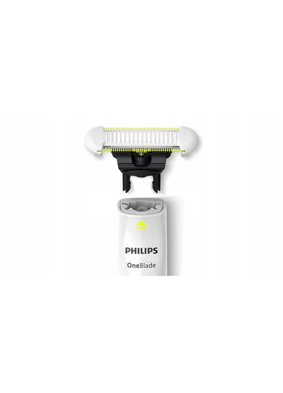 Беспроводной электростанок Philips OneBlade Anti-Friction для бороды усов и тела имеет водонепроницаемый корпус Белый | Зображення 2
