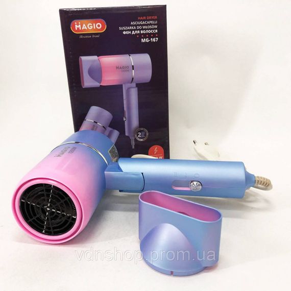 Фен для волос с холодным режимом MAGIO MG-167, Качественный фен для волос легкой укладки KO-26