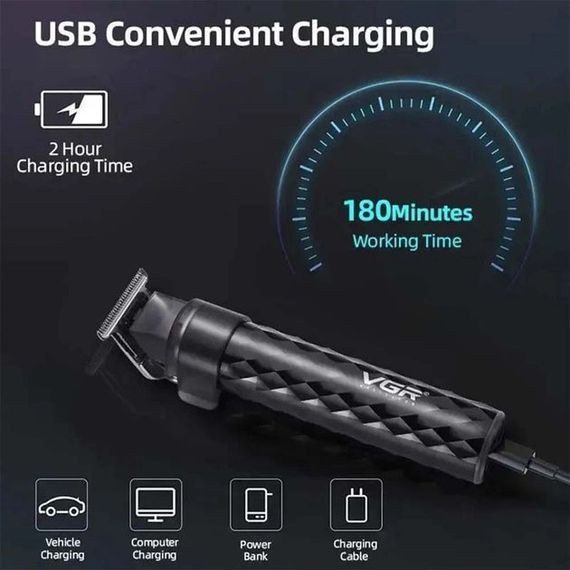 Машинка для стрижки мужская, Беспроводная аккумуляторная машинка для стрижки волос XU-78 | Зображення 3