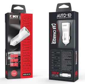 Набор 2 в 1 АЗУ With Micro-Usb Cable DC12-24V MY-30, 2 x USB, 5V / 12W