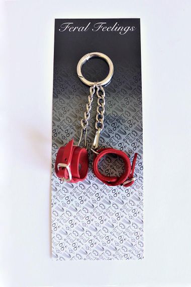 Брелок Наручники с пряжкой Красный sexstyle | Зображення 1