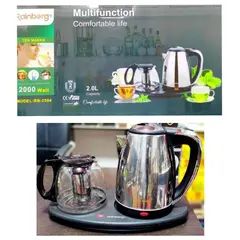 Комплект електрочайник із заварником на підставці із нержавіючої сталі Rainberg RB-2504 | Зображення 2