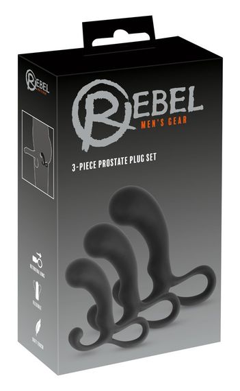 Набір масажерів простати Rebel 3-piece Prostate Plug Sex Aura