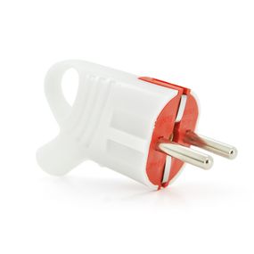 Вилка с заземлением угловая,16A 250V A112,White,Q20