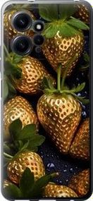 Чохол на Xiaomi Redmi Note 12 4G Золота полуниця із силікону FCh_048858