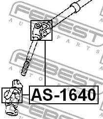 Крестовина рулевого вала 16x40,MITSUBISHI MIRAGE / SPACE STAR FEBEST (AS1640) | Зображення 3