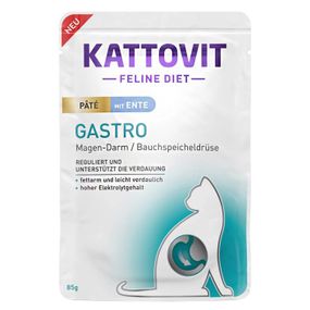 Вологий корм для котів із захворюваннями ШКТ Kattovit Veterinary Gastro Duck Pate, 85 гр