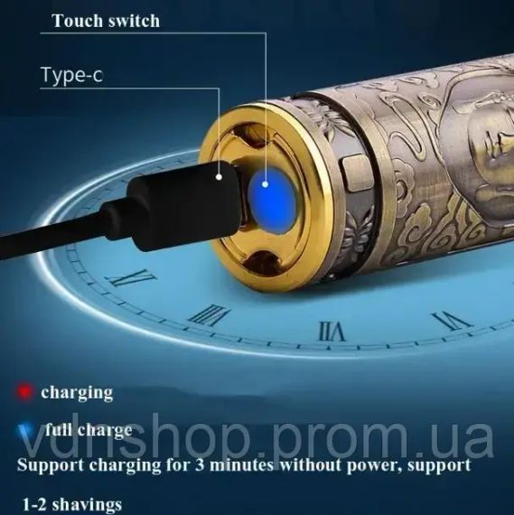 Акумуляторна міні бритва металева дорожня USB електробритва бездротова роторна Mini Shaver Alstow NS-701 | Зображення 1