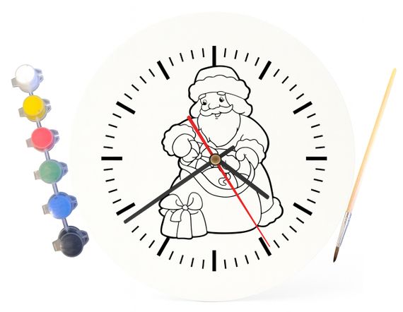 Дитячий набір для творчості годинник розмальовка Різдво 30 см (Г0078) | Зображення 3