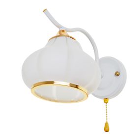 Бра настенное накладное классическое LK-681W/1 E27 WH+FG