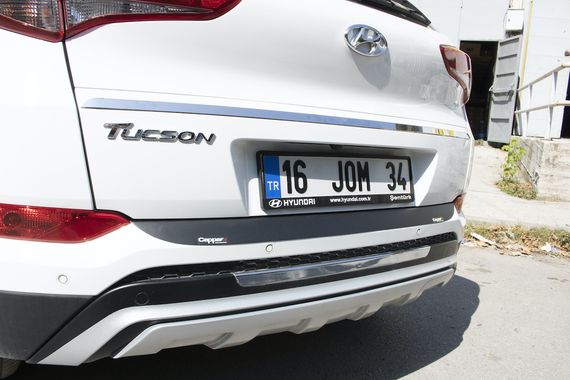 Накладка на задній бампер EuroCap 2016-2018 (ABS) для Hyundai Tucson TL рр | Зображення 6