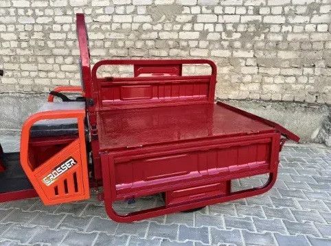 Электротрицикл Crosser CARGO 13 1000W 60V 45Ah, грузовой электроскутер самосвал до 400 кг Красный | Зображення 5