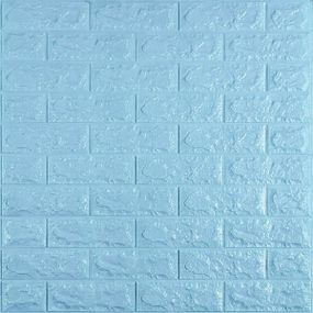3D панель самоклеюча цегла Блакитна 700х770х7мм (005-7) SW-00000658