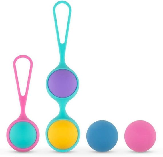 Набір вагінальних кульок PMV20: Vita – Kegel Ball Set, маса 40, 50, 60 г, два тримачі Sex Aura