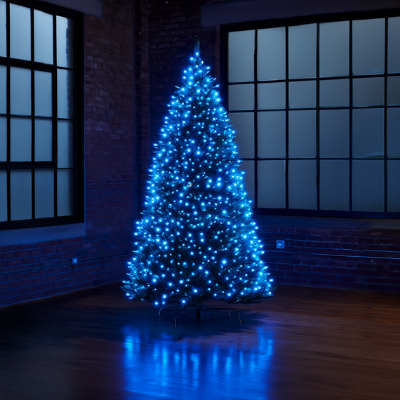 Новорічна гірлянда Хвойна лапа 100 м 3000 LED білий провід Синє сяйво D3000L100MWBL | Зображення 1