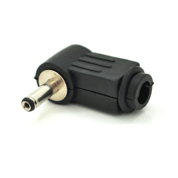 Переходник DC 3.5x1.1mm (папа) под пайку,штекер 90°