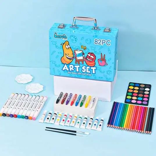 Рожевий Набір юного художника для малювання та творчості Art Set на 82 предмети | Зображення 4
