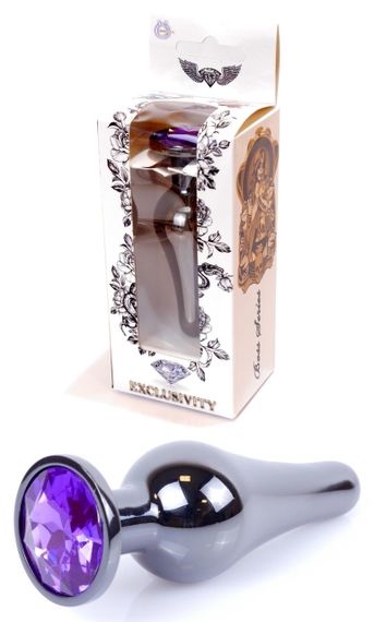 Анальная пробка Boss Series - Jewellery Dark Silver BUTT PLUG Purple, BS6400061 sexstyle