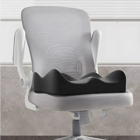 Подушка для сидіння з ефектом пам'яті 3D Memory Foam чорна 34 х 40 см | Зображення 4