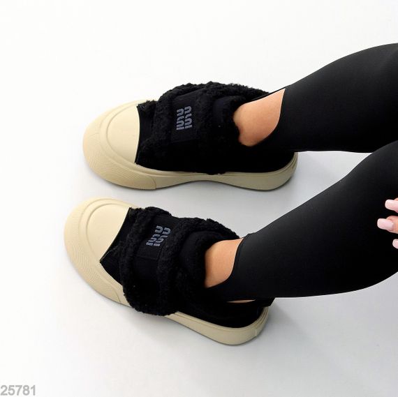 Спортивные замшевые черные зимние автоледи на липучке | Зображення 6