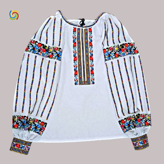 Рубашка Украинская вышиванка 295014 цвет белый размер 5XL