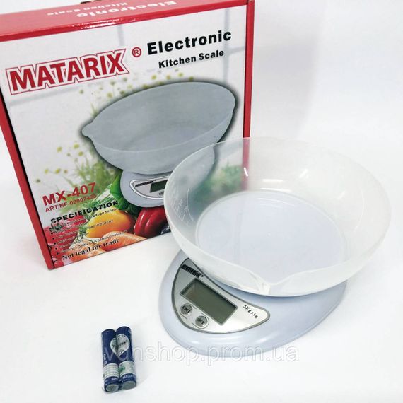 Точні електронні ваги для товарів Matarix, Кухонні ваги з дисплеєм ваги Харчові для продуктів IP-50 | Зображення 9