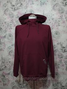 Худи мужской бордовый осенний весенний толстовка свитшот анорак футер двунитка 50