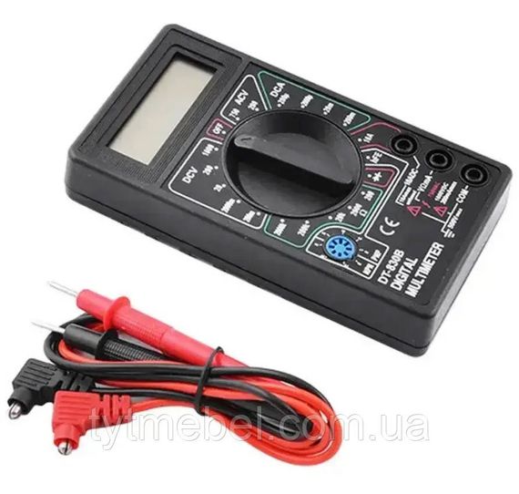 Цифровой универсальный мультиметр тестер-вольтметр DT-830B Black