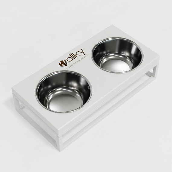 Миски на підставці для маленьких собак та котів Hollky Base S (2 × 0,45 л) BS-36187-WHWH | Зображення 7