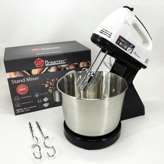 Стаціонарний міксер з чашею Domotec R6637W 250 Вт, Хороший міксер, Міксери з чашею CR-24 | Зображення 1