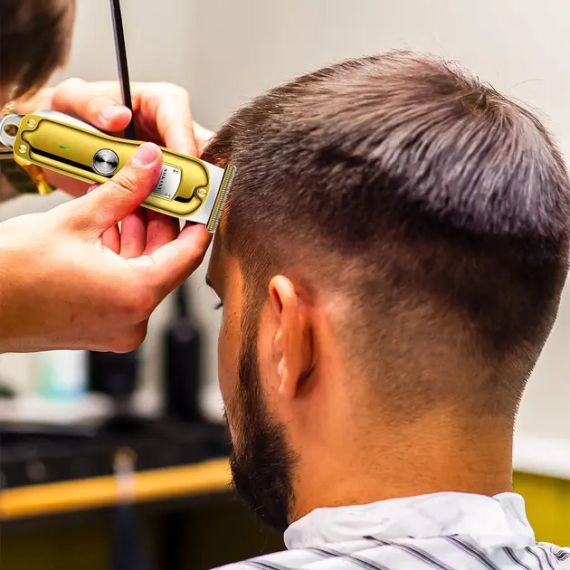 Бездротова машинка для стрижки волосся Sokany SK-LF-16003 4 насадки золотистий | Зображення 1