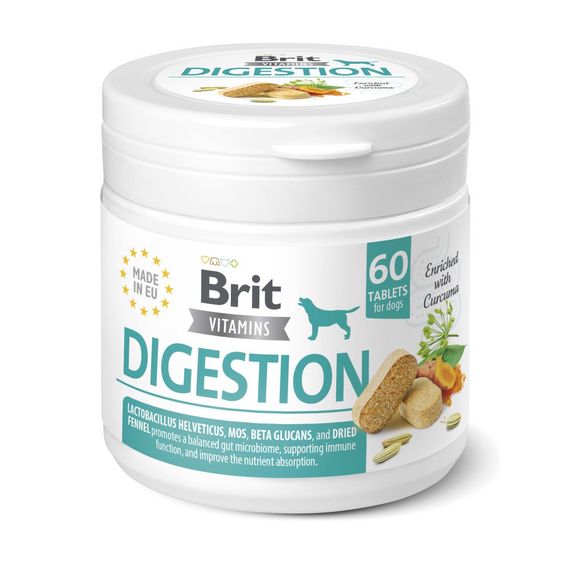 Вітаміни для покращення травлення у собак Brit Vitamins Digestion, 60 табл