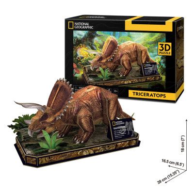 Пазл Cubic Fun 3D National Geographic Dino Трицератопс (DS1052h) | Зображення 4