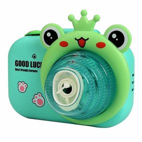 Фотокамера-генератор мыльных пузырей 9996 Children's camera Frog / Green