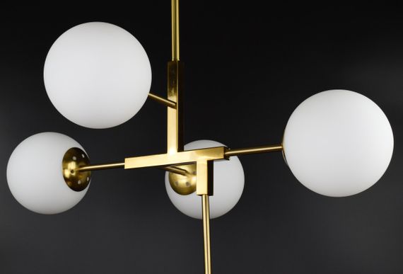 Люстра стельова на 5 лампочок 26620 Латунь 55-105х52х69 см. | Зображення 4