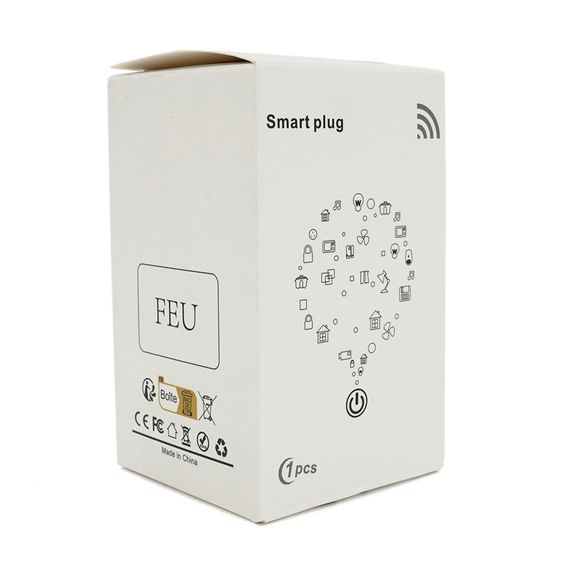 WI-FI розетка 16A+ лічильник електроенергії, White | Зображення 1